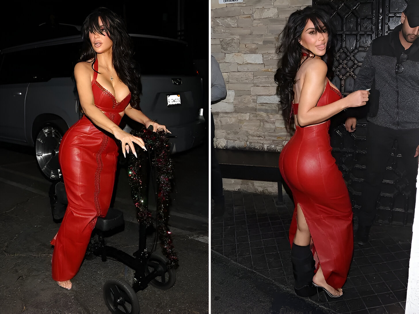 Kardashian Kristmas Kim Serves Major Holiday Glam!!! Kris, Khloé Join Festive Outing